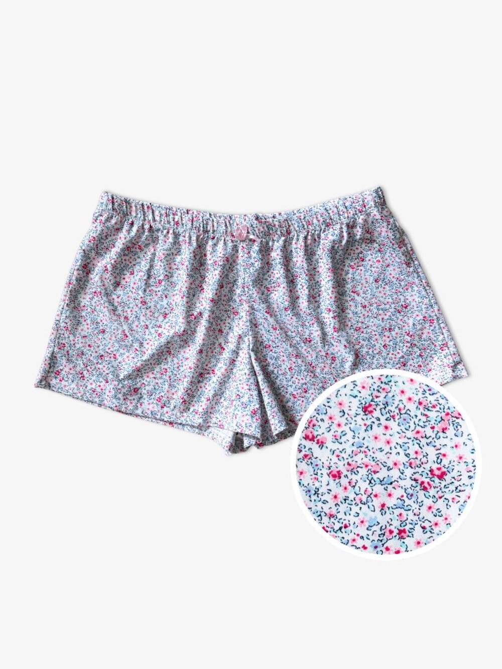 Laura Ashley Ditsy Floral Pajama Shorts Pink Blue Grandmacore Soft Girl Size S